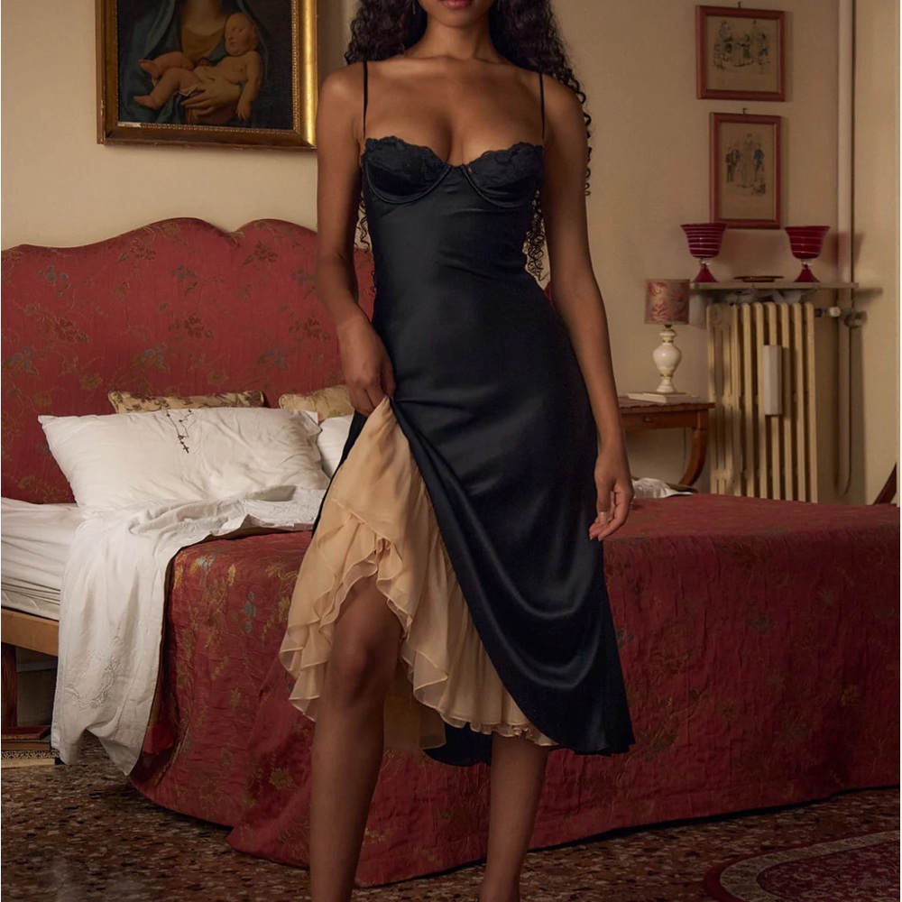 ISO!!!! Mirror Palais Black Ballet Dress and Crinoline Skirt in Honey
